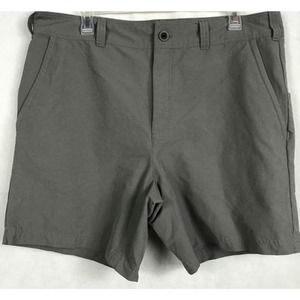 Half-Moon Threadworks Shorts Men's Sz 36 Gray Hiking Fishing Pockets Lightweight